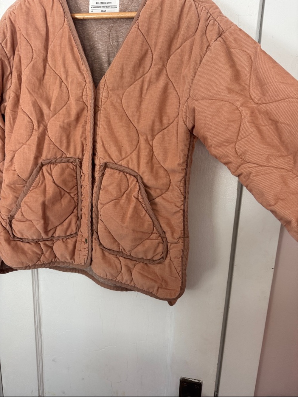 REI Quilted Corduroy Jacket in Rust